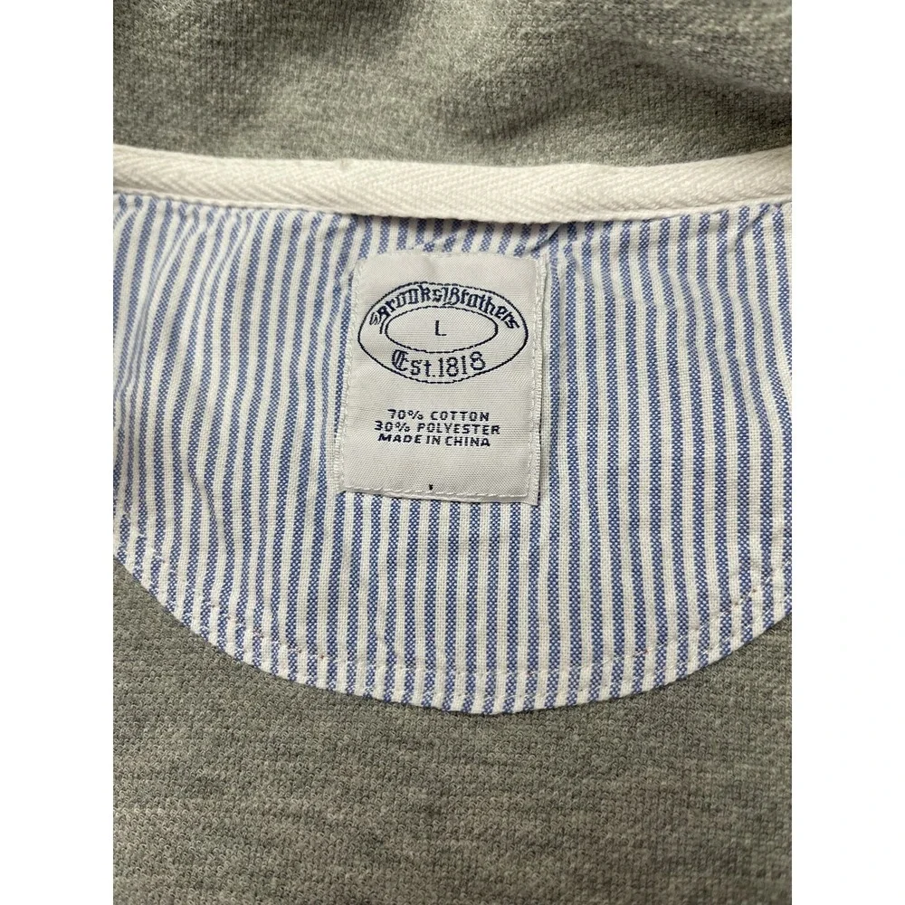 Brooks Brothers Mens Pullover Large Pink 1/4 Zip Long Sleeve Preppy Golf Coastal